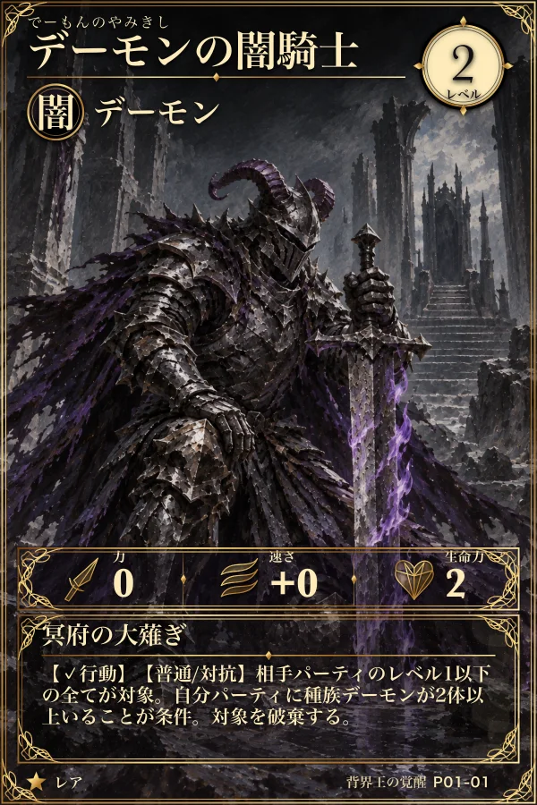 カード「デーモンの闇騎士」